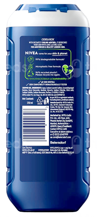 Nivea Men Coolkick Shower Gel 250Ml