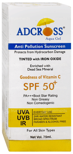 Adcross Aqua Spf 50+ Pa+++ Anti Pollution Sunscreen Gel 75Ml
