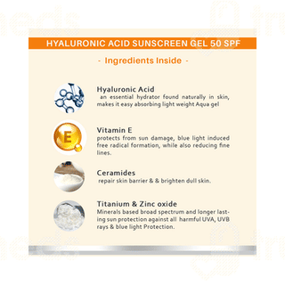 Dermora Hyaluronic Acid Sunscreen Spf 50 Pa++++ Gel 50 Ml