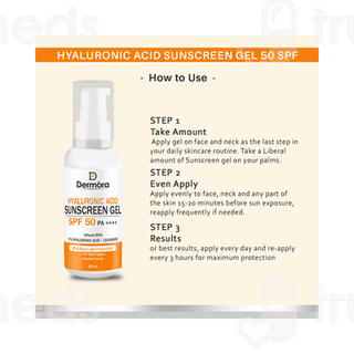Dermora Hyaluronic Acid Sunscreen Spf 50 Pa++++ Gel 50 Ml