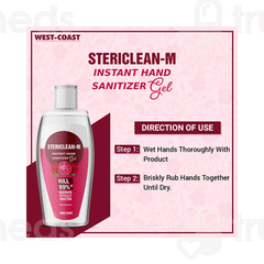 Stericlean M Rose Fragrance Instant Hand Sanitizer Gel 30 ML