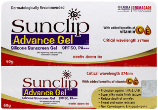 Sunclip Advance Spf 50 Pa+++ Silicone Sunscreen Gel 60gm
