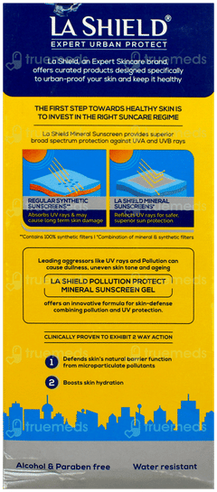 La Shield Expert Urban Protect Spf 50 Pa+++ Mineral Sunscreen Gel 50Gm