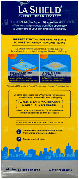 La Shield Expert Urban Protect Spf 50 Pa+++ Mineral Sunscreen Gel 50Gm
