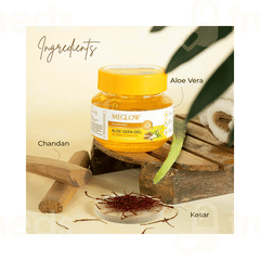 Meglow Aloe Vera With Kesar And Chandan Gel 100gm