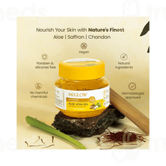 Meglow Aloe Vera With Kesar And Chandan Gel 100gm