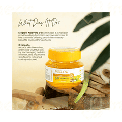 Meglow Aloe Vera With Kesar And Chandan Gel 100gm