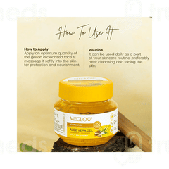 Meglow Aloe Vera With Kesar And Chandan Gel 100gm
