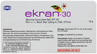 Ekran 30 Spf 30 Pa++++ Silicon Sunscreen Gel 50gm