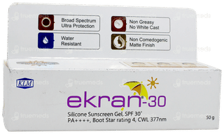 Ekran 30 Spf 30 Pa++++ Silicon Sunscreen Gel 50gm