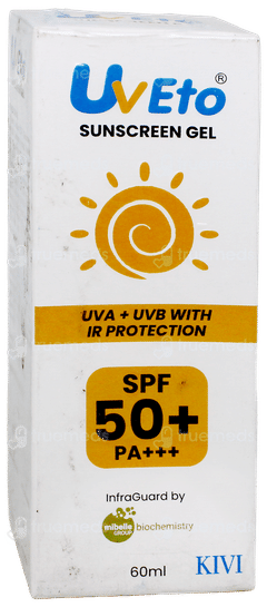 Uveto Spf 50+ Pa+++ Sunscreen Gel 60Ml
