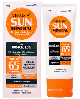 Venusia Sun Mineral Spf 65+ Pa++++ Sunscreen Gel 50gm