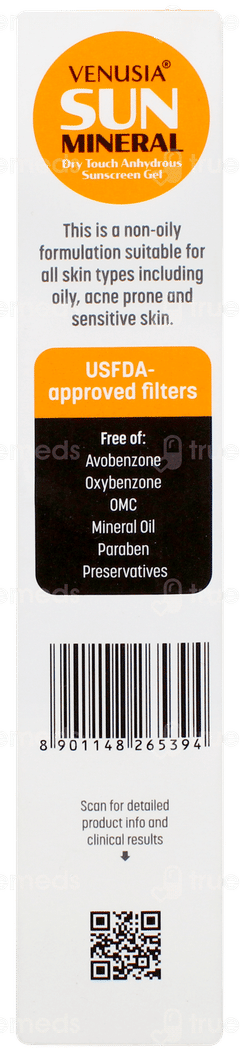 Venusia Sun Mineral Spf 65+ Pa++++ Sunscreen Gel 50gm