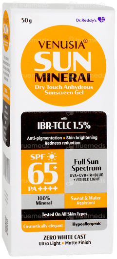 Venusia Sun Mineral Spf 65+ Pa++++ Sunscreen Gel 50gm