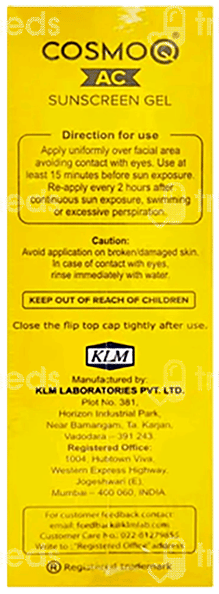 Cosmo Q Ac Spf 30 Pa+++ Sunscreen Gel 60Gm