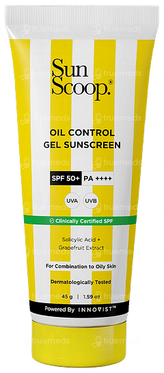 Sun Scoop Oil Control Spf 50+ Pa++++ Sunscreen Gel 45gm Sun Scoop Oil Control Spf 50+ Pa++++ Sunscreen Gel 45gm