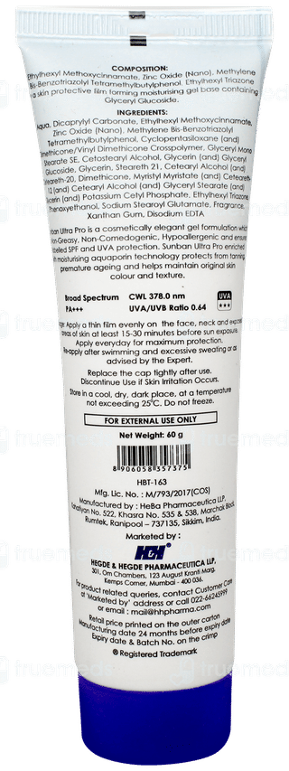 Sunban Ultra Pro Spf 35+ Pa+++ Gel 60gm
