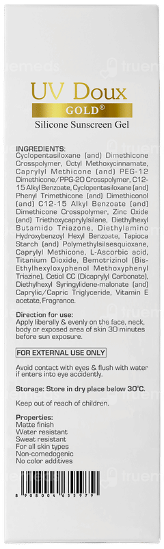 Brinton Uv Doux Gold Spf 50 Pa+++ Silicone Sunscreen Gel 100gm