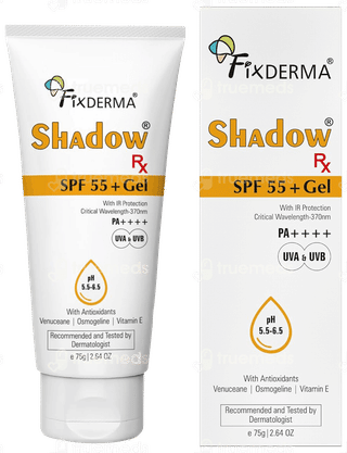 Fixderma Shadow Rx Spf 55+ Pa++++ Gel 75Gm