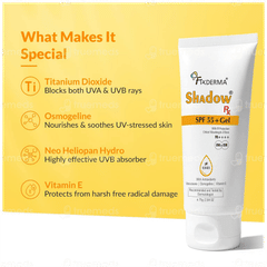 Fixderma Shadow Rx Spf 55+ Pa++++ Gel 75Gm