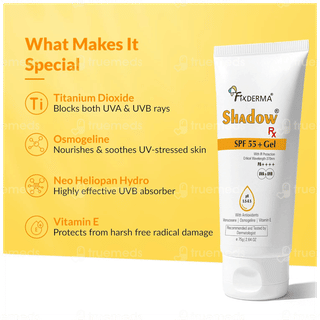 Fixderma Shadow Rx Spf 55+ Pa++++ Gel 75Gm