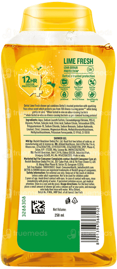 Dettol Lime Fresh Shower Gel 250ml