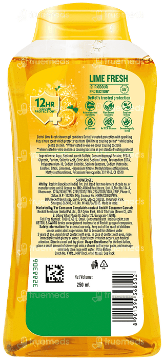 Dettol Lime Fresh Shower Gel 250ml
