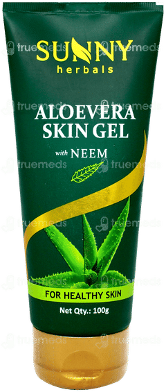 Sunny Herbals Aloevera With Neem Skin Gel 100gm Sunny Herbals Aloevera With Neem Skin Gel 100gm