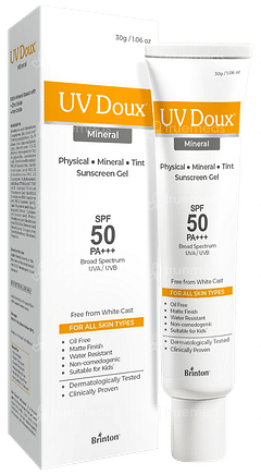 Uv Doux Mineral Spf 50 Pa+++ Sunscreen Gel 30gm Uv Doux Mineral Spf 50 Pa+++ Sunscreen Gel 30gm