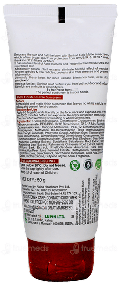 Sunhalt Gold Spf 90+ Pa+++ Matte Sunscreen 50gm