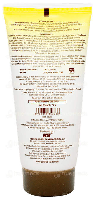 Sunban Matte Spf 30+ Pa+++ Gel 75gm