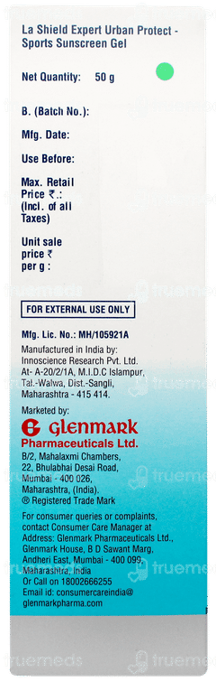 La Shield Expert Urban Protect Sports Spf 50+ Pa+++ Mineral Sunscreen Gel 50gm