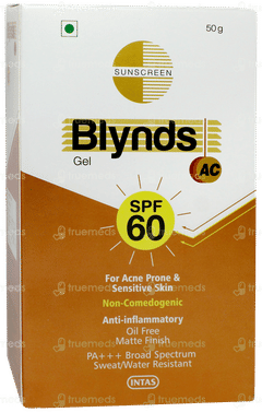 Blynds Ac Spf 60 Pa+++ Sunscreen Gel 50gm