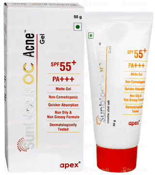 Sunblock Oc Acne Spf 55+ Pa+++ Gel 50gm