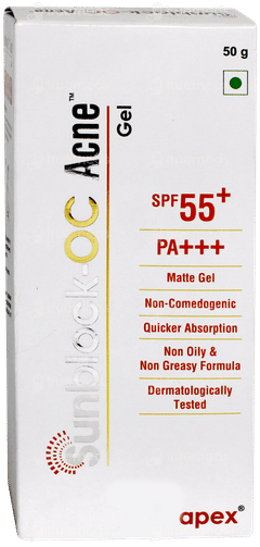 Sunblock Oc Acne Spf 55+ Pa+++ Gel 50gm