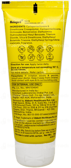 Melagard Matte Spf 50+ Pa+++ Sunscreen Gel 50gm
