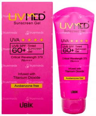 Uvmed Spf 60+ Pa++++ Tinted Sunscreen Gel 50gm