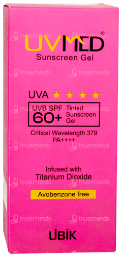 Uvmed Spf 60+ Pa++++ Tinted Sunscreen Gel 50gm