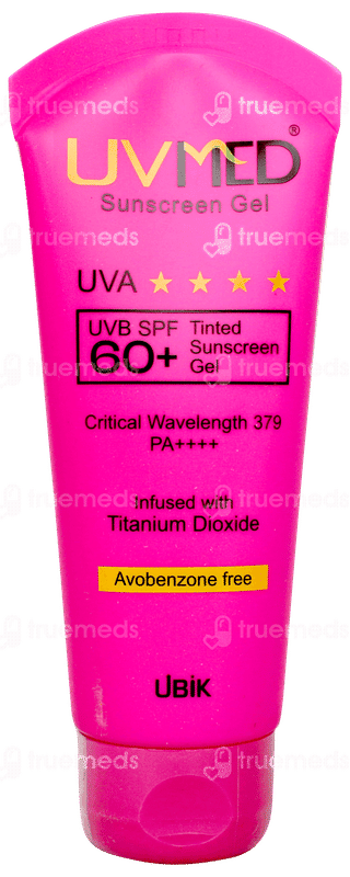 Uvmed Spf 60+ Pa++++ Tinted Sunscreen Gel 50gm