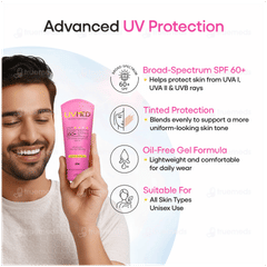 Uvmed Spf 60+ Pa++++ Tinted Sunscreen Gel 50gm