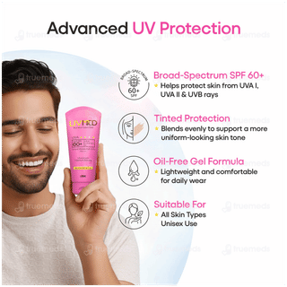Uvmed Spf 60+ Pa++++ Tinted Sunscreen Gel 50gm