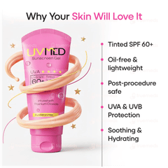 Uvmed Spf 60+ Pa++++ Tinted Sunscreen Gel 50gm