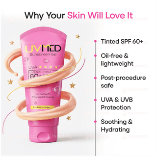 Uvmed Spf 60+ Pa++++ Tinted Sunscreen Gel 50gm