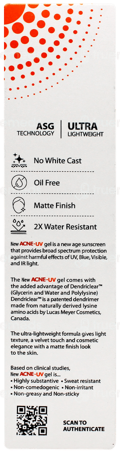 Acne Uv New Advanced Light Protection Spf 30+ Pa+++ Sunscreen Gel 60gm