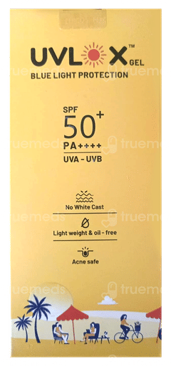 Uvlox Blue Light Protection Spf 50+ Pa++++ Gel 50Gm