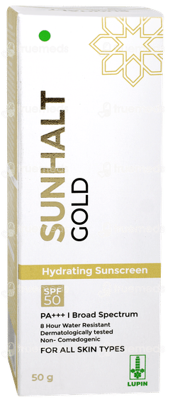 Sunhalt Gold Spf 50 Pa+++  Hydrating Sunscreen 50gm