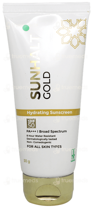 Sunhalt Gold Spf 50 Pa+++  Hydrating Sunscreen 50gm