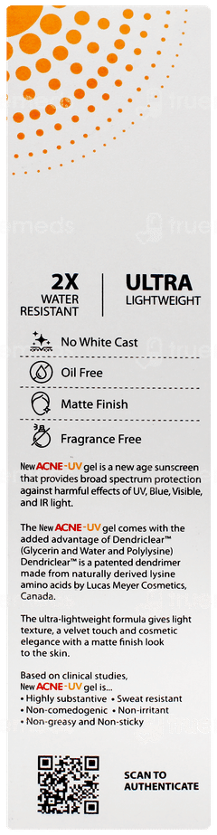 Acne Uv New Advanced Light Protection Spf 30+ Pa+++ Sunscreen Gel 30gm