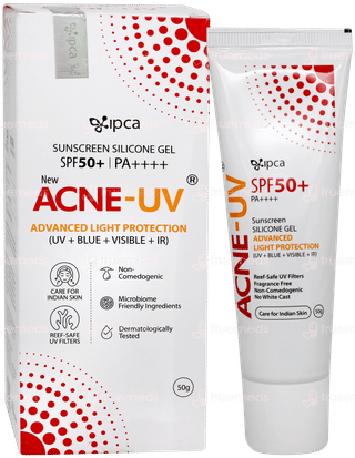 Acne Uv New Advanced Light Protection Spf 50+ Pa++++ Silicone Sunscreen Gel 50gm
