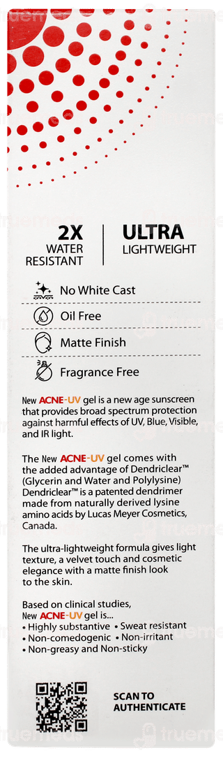 Acne Uv New Advanced Light Protection Spf 50+ Pa++++ Silicone Sunscreen Gel 50gm